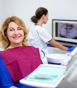 smiling dental patient