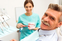 Man smiling in the dental chair 