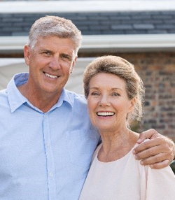 smiling older couple