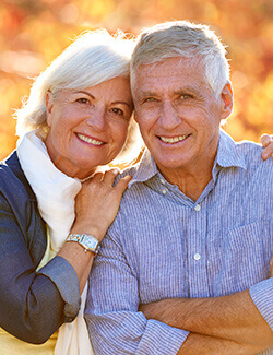 Couple with lock-on dentures in Marshall, TX. 