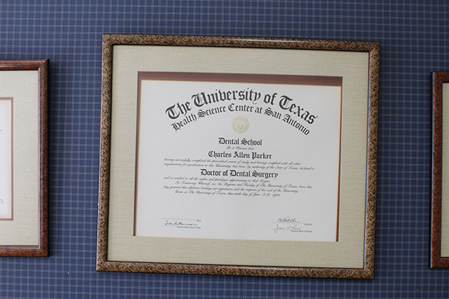 Dr. Parkers Certificate